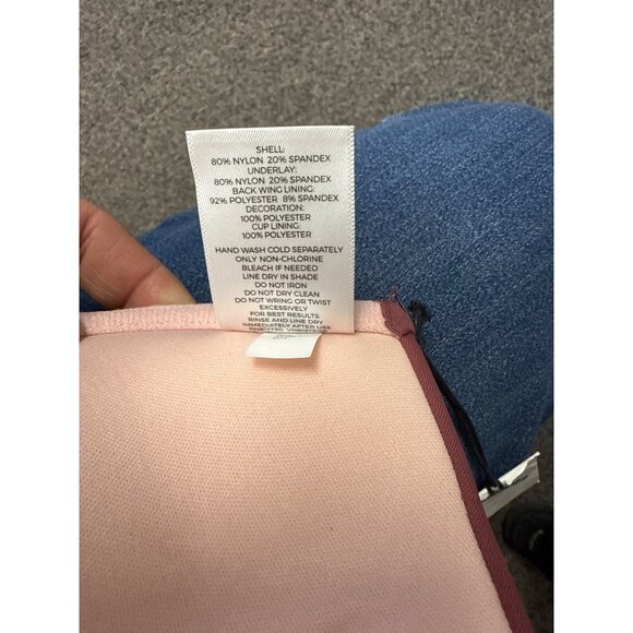 Shade & Shore Burgundy Laser-Cut Triangle Bikini Top Size 32B - Picture 6 of 7